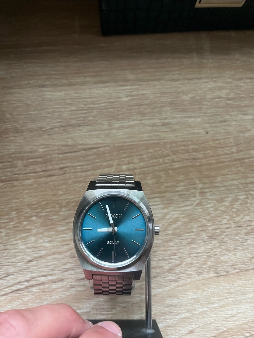 Nixon Time Teller Solar (Silver/Dusty Blue Sunray)